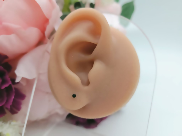 Kugel Edelstahl Ohrstecker schwarz